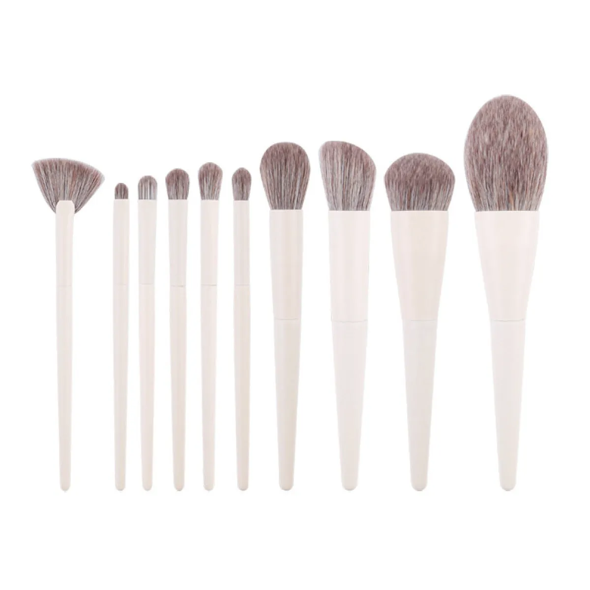 10Pcs Point-Tail Makeup Brush Set