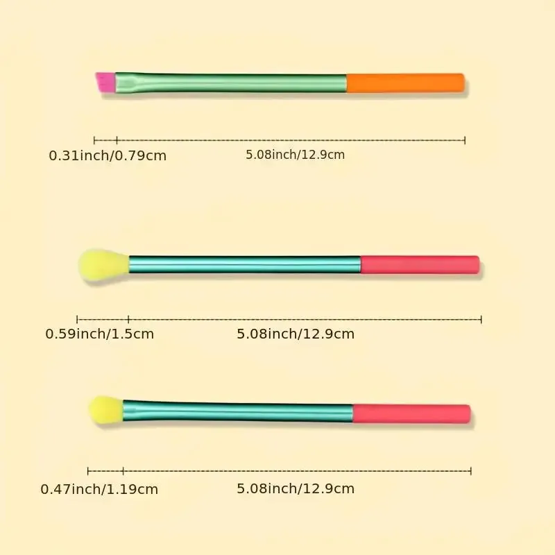 15-Pieces: Rainbow Color High Quality Makeup Brush Set