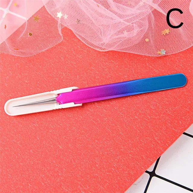 1pc Blackheads Tweezer Stainless Steel Blackhead Acne Remover Face Care Tool Multi-purpose Extention False Eye Lash Eyelashes