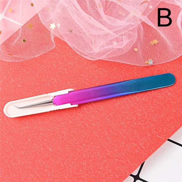 1pc Blackheads Tweezer Stainless Steel Blackhead Acne Remover Face Care Tool Multi-purpose Extention False Eye Lash Eyelashes