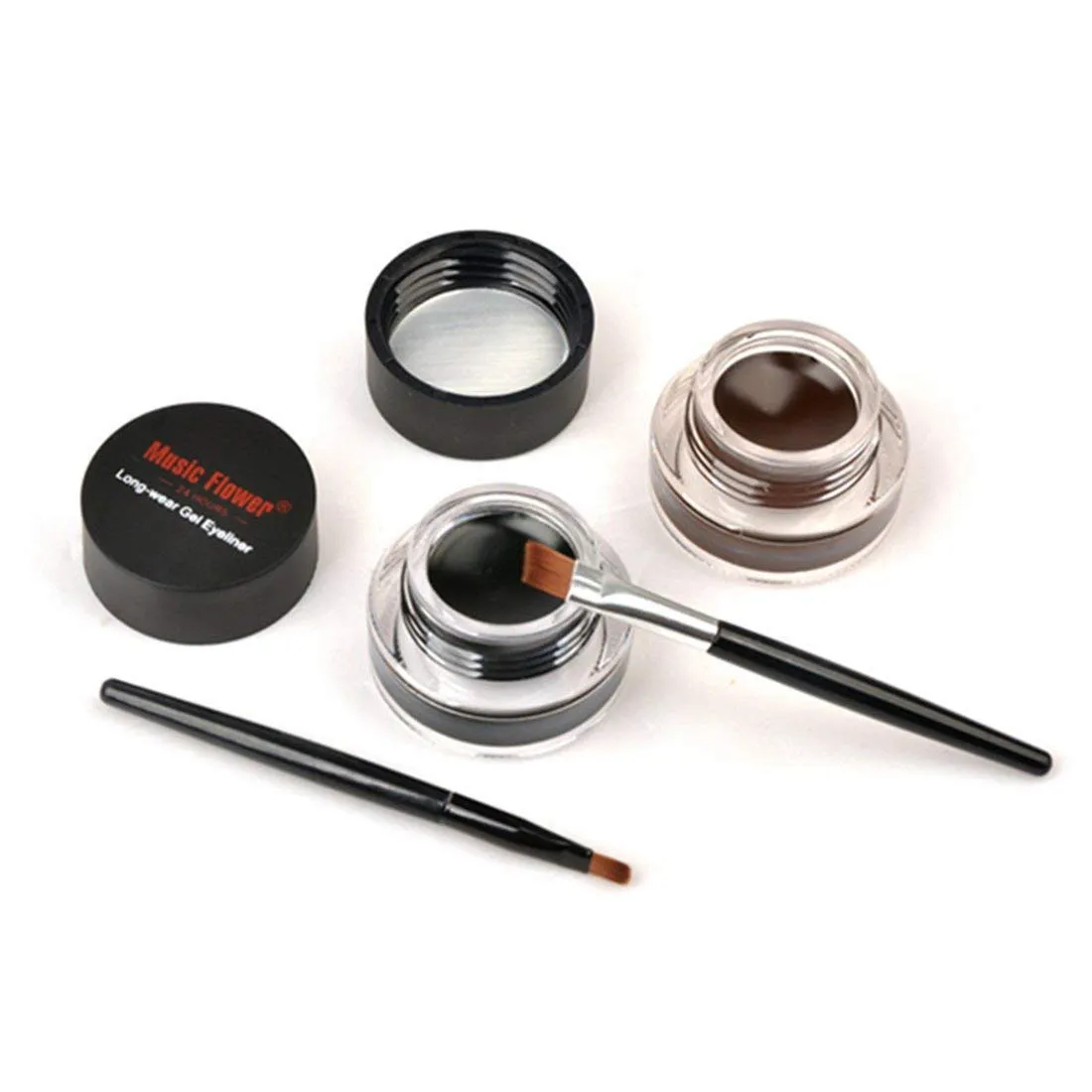 2-in-1 Black and Brown Gel Eyeliner Set