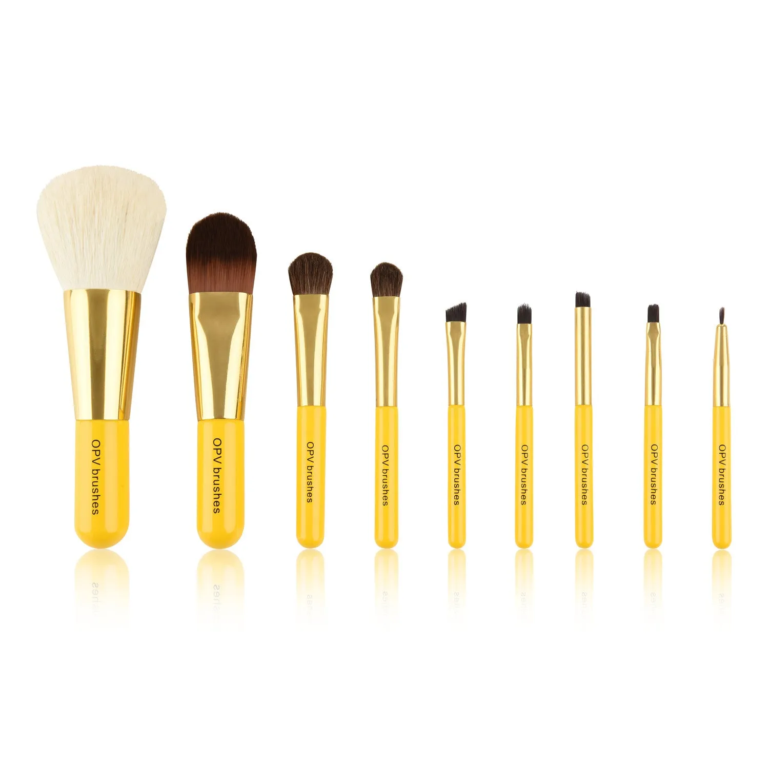 9 Pcs Brush Set with Leather Bag