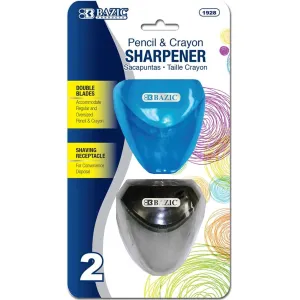 Bazic Dual Blade Sharpener with Triangle Receptacle Pack of 2