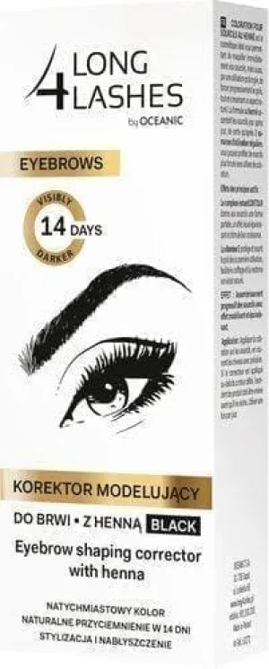 LONG4LASHES Eyebrow shaping corrector with henna black 10ml