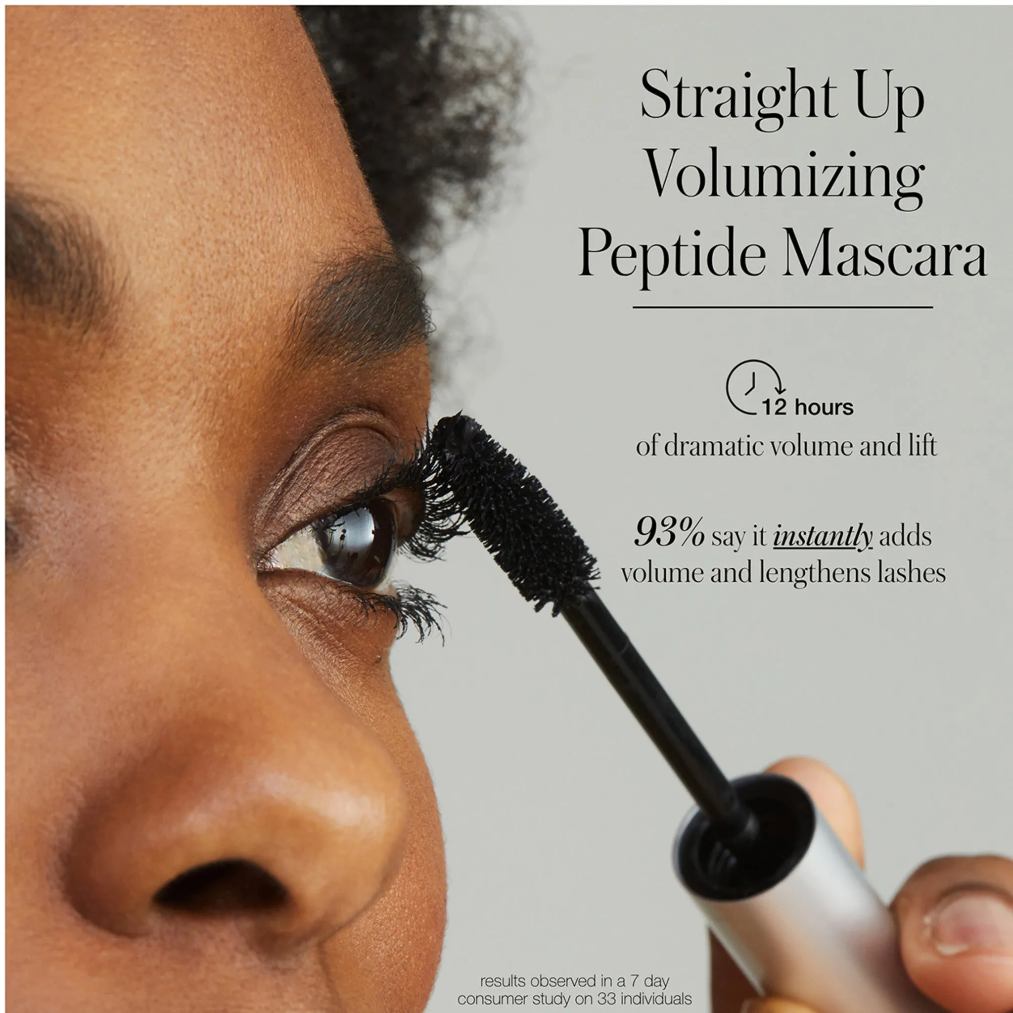 Straight Up Volumizing Peptide Mascara