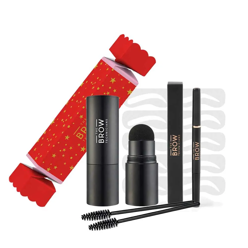 The Brow Technicians Flawless Brows Duo - Espresso Eyebrow Stamp Kit & Dark Chocolate Waterproof Pencil Gift Pack